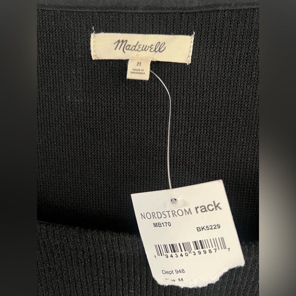 NWT Madewell Ottoman Rib Square-Neck Top - Size L - Picture 4 of 4